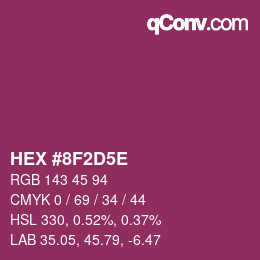 Code couleur: HEX #8F2D5E | qconv.com