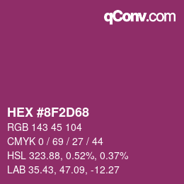 カラーコード: HEX #8F2D68 | qconv.com