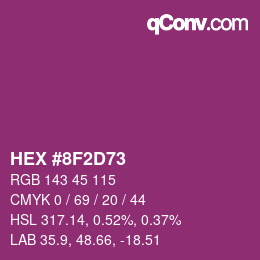 Color code: HEX #8F2D73 | qconv.com