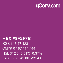 颜色代码: HEX #8F2F7B | qconv.com