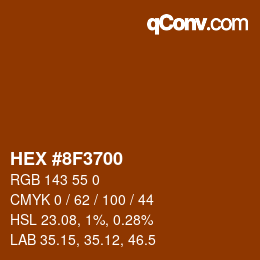 Color code: HEX #8F3700 | qconv.com