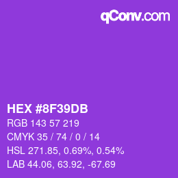 Color code: HEX #8F39DB | qconv.com