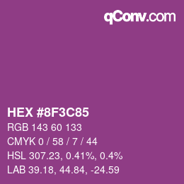 Color code: HEX #8F3C85 | qconv.com