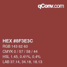 Código de color: HEX #8F3E3C | qconv.com