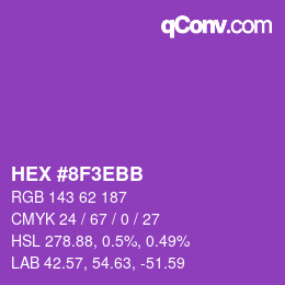 Color code: HEX #8F3EBB | qconv.com