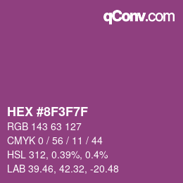 Color code: HEX #8F3F7F | qconv.com