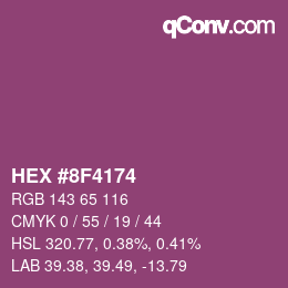 Color code: HEX #8F4174 | qconv.com