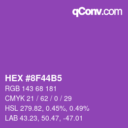 カラーコード: HEX #8F44B5 | qconv.com