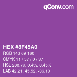 Color code: HEX #8F45A0 | qconv.com