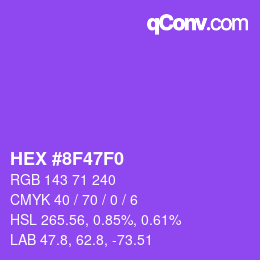 Color code: HEX #8F47F0 | qconv.com
