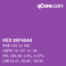 Color code: HEX #8F48A8 | qconv.com