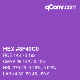Farbcode: HEX #8F49C0 | qconv.com