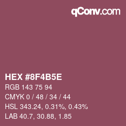 Código de color: HEX #8F4B5E | qconv.com