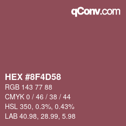 Código de color: HEX #8F4D58 | qconv.com