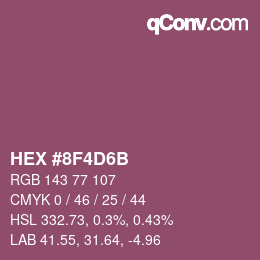 颜色代码: HEX #8F4D6B | qconv.com