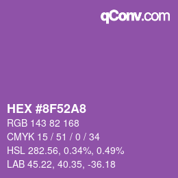 Color code: HEX #8F52A8 | qconv.com