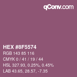 Color code: HEX #8F5574 | qconv.com