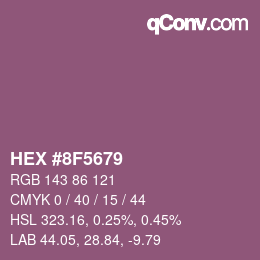 Color code: HEX #8F5679 | qconv.com