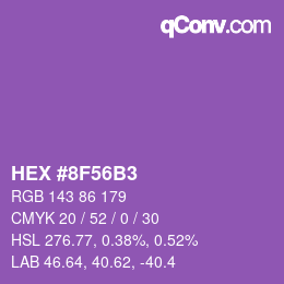 颜色代码: HEX #8F56B3 | qconv.com