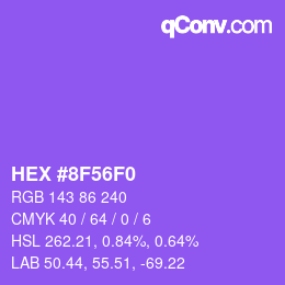 Color code: HEX #8F56F0 | qconv.com