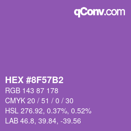 カラーコード: HEX #8F57B2 | qconv.com