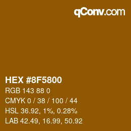 Color code: HEX #8F5800 | qconv.com