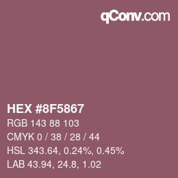 カラーコード: HEX #8F5867 | qconv.com