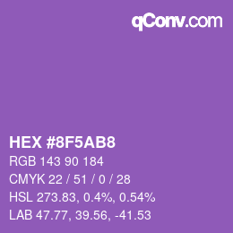 Color code: HEX #8F5AB8 | qconv.com