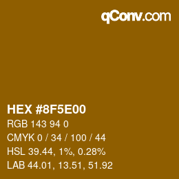 Color code: HEX #8F5E00 | qconv.com