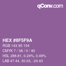 Farbcode: HEX #8F5F9A | qconv.com