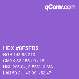 Color code: HEX #8F5FD2 | qconv.com