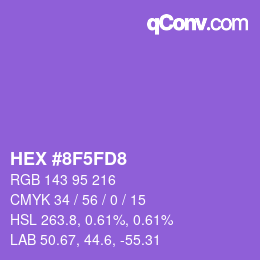 颜色代码: HEX #8F5FD8 | qconv.com