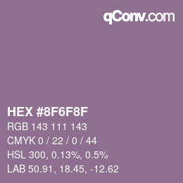 Color code: HEX #8F6F8F | qconv.com