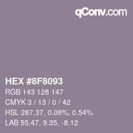 Color code: HEX #8F8093 | qconv.com