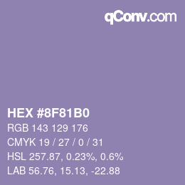 Color code: HEX #8F81B0 | qconv.com