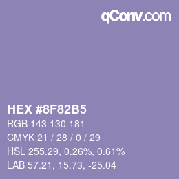 Color code: HEX #8F82B5 | qconv.com