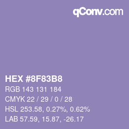 Color code: HEX #8F83B8 | qconv.com