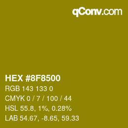 Color code: HEX #8F8500 | qconv.com