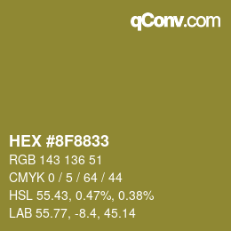 Color code: HEX #8F8833 | qconv.com