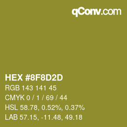 Color code: HEX #8F8D2D | qconv.com