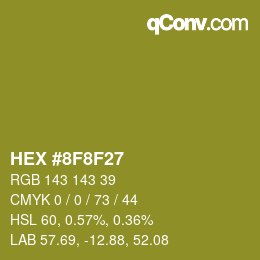 Color code: HEX #8F8F27 | qconv.com