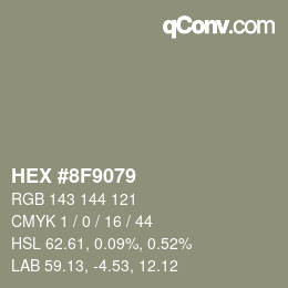 Color code: HEX #8F9079 | qconv.com