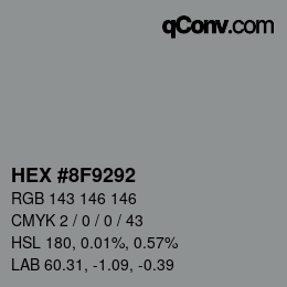 Color code: HEX #8F9292 | qconv.com