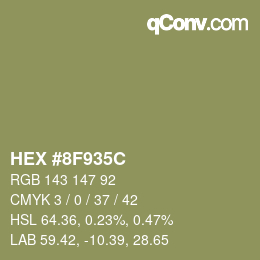 Código de color: HEX #8F935C | qconv.com
