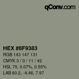 Color code: HEX #8F9383 | qconv.com