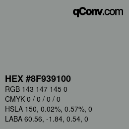 Color code: HEX #8F939100 | qconv.com