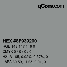 Color code: HEX #8F939200 | qconv.com