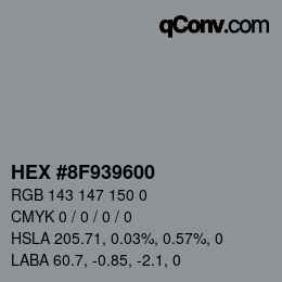Color code: HEX #8F939600 | qconv.com