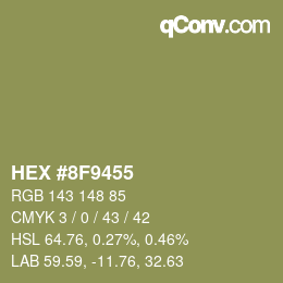 Color code: HEX #8F9455 | qconv.com