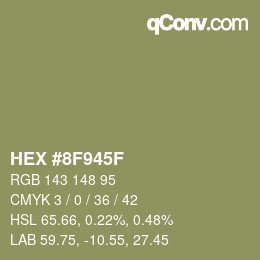 Código de color: HEX #8F945F | qconv.com